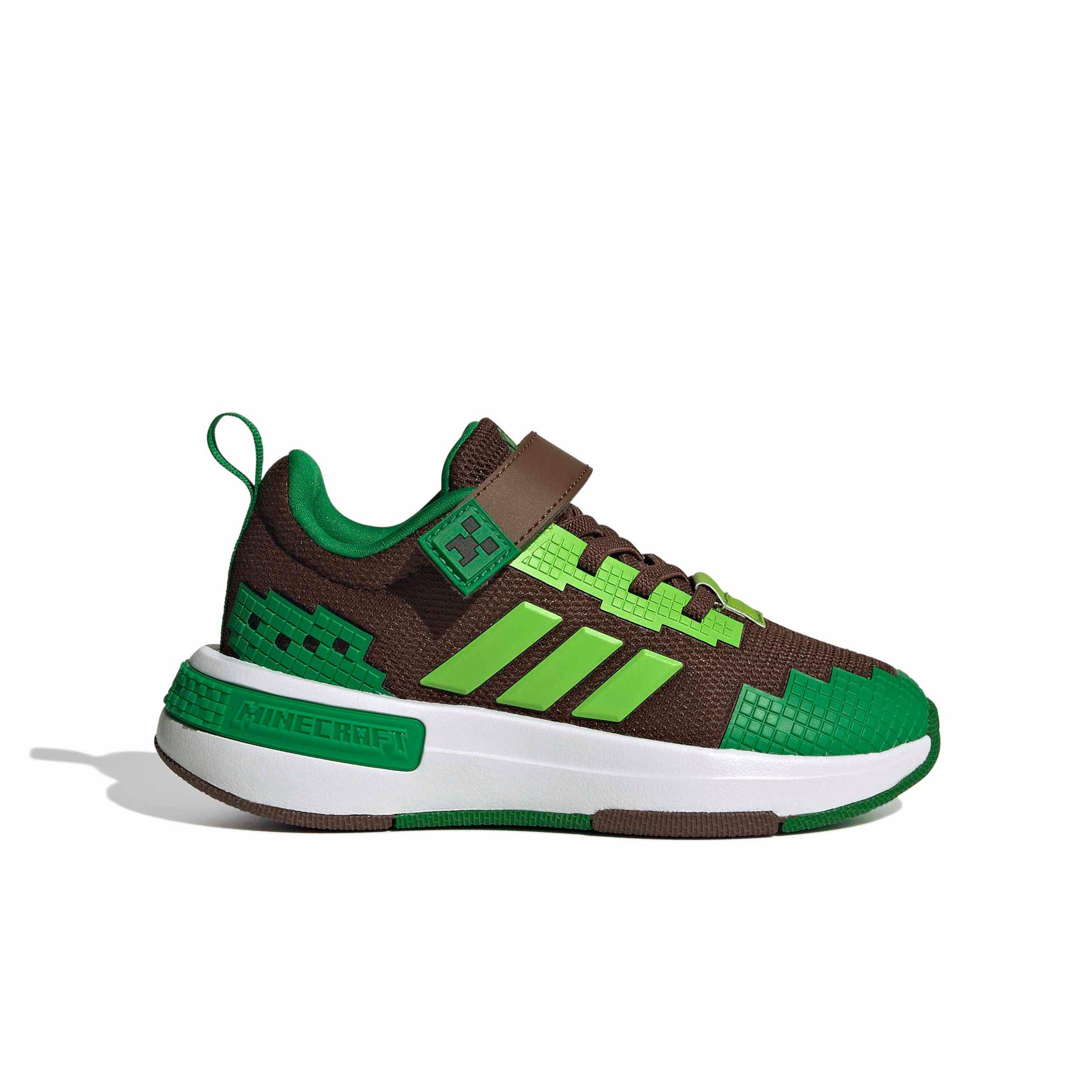 adidas Minecraft Pro "Auburn/Semi Solar Green/Ftwr White" Preschool Boys' Shoe - AUBURN/GREEN/WHITE